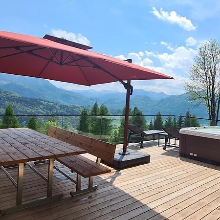 Ruhige Bergvilla In Alleinlage Am Mondsee Mit Seeblick Bergblick Und Whirlpool Innerschwand Extérieur photo