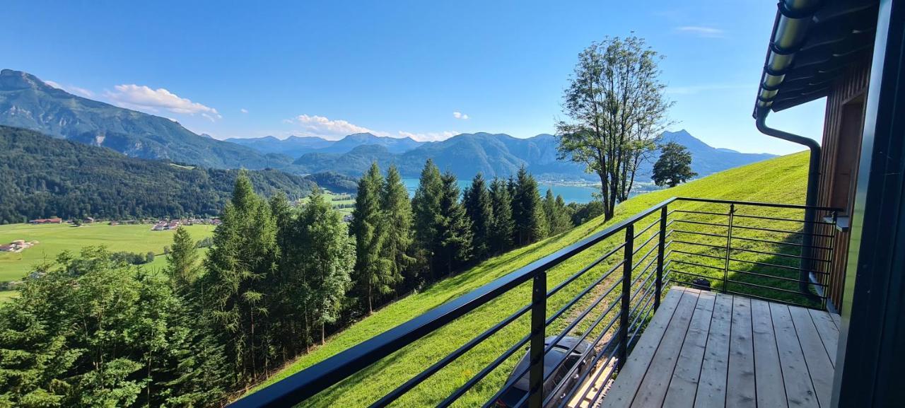 Ruhige Bergvilla In Alleinlage Am Mondsee Mit Seeblick Bergblick Und Whirlpool Innerschwand Extérieur photo